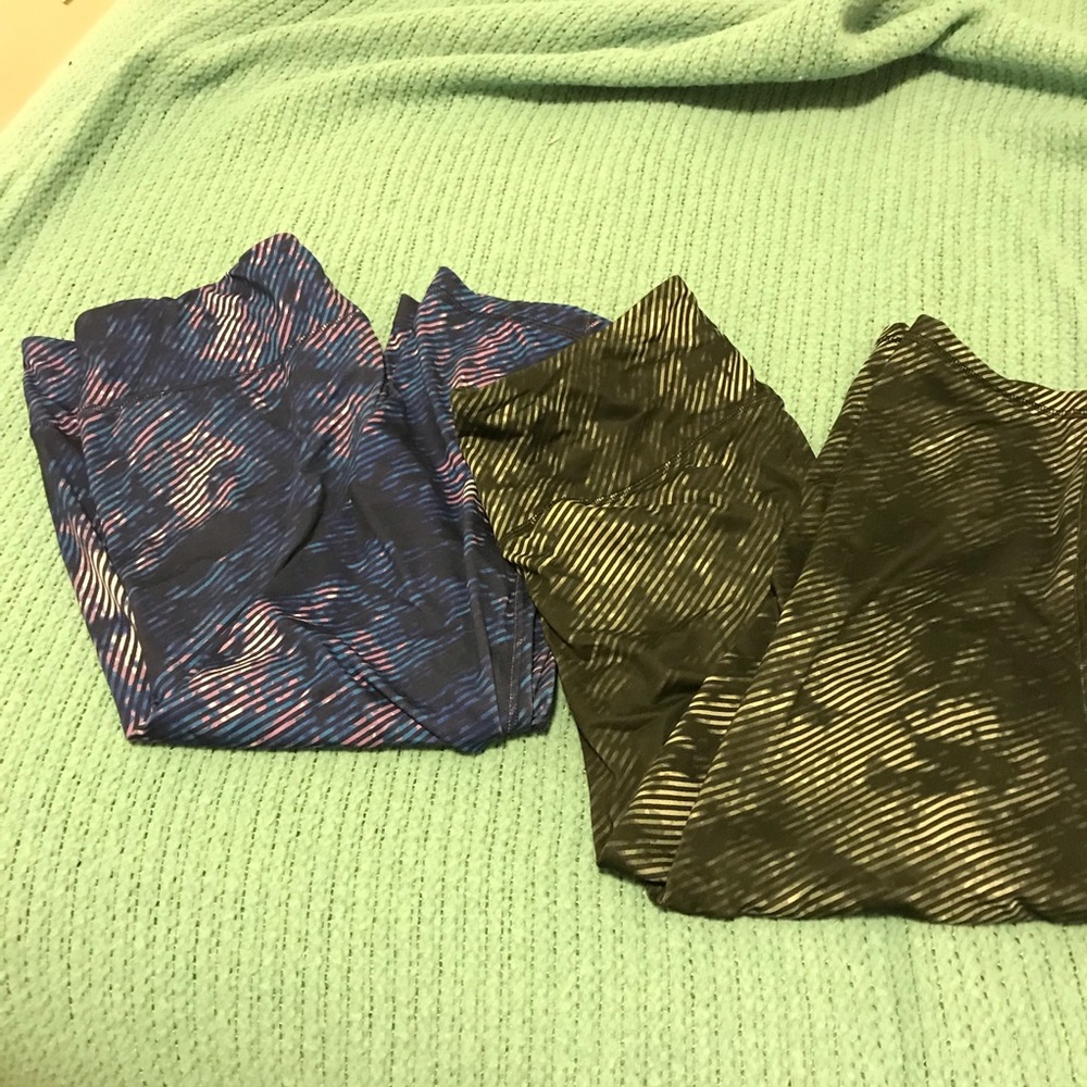 Two pairs of workout leggings